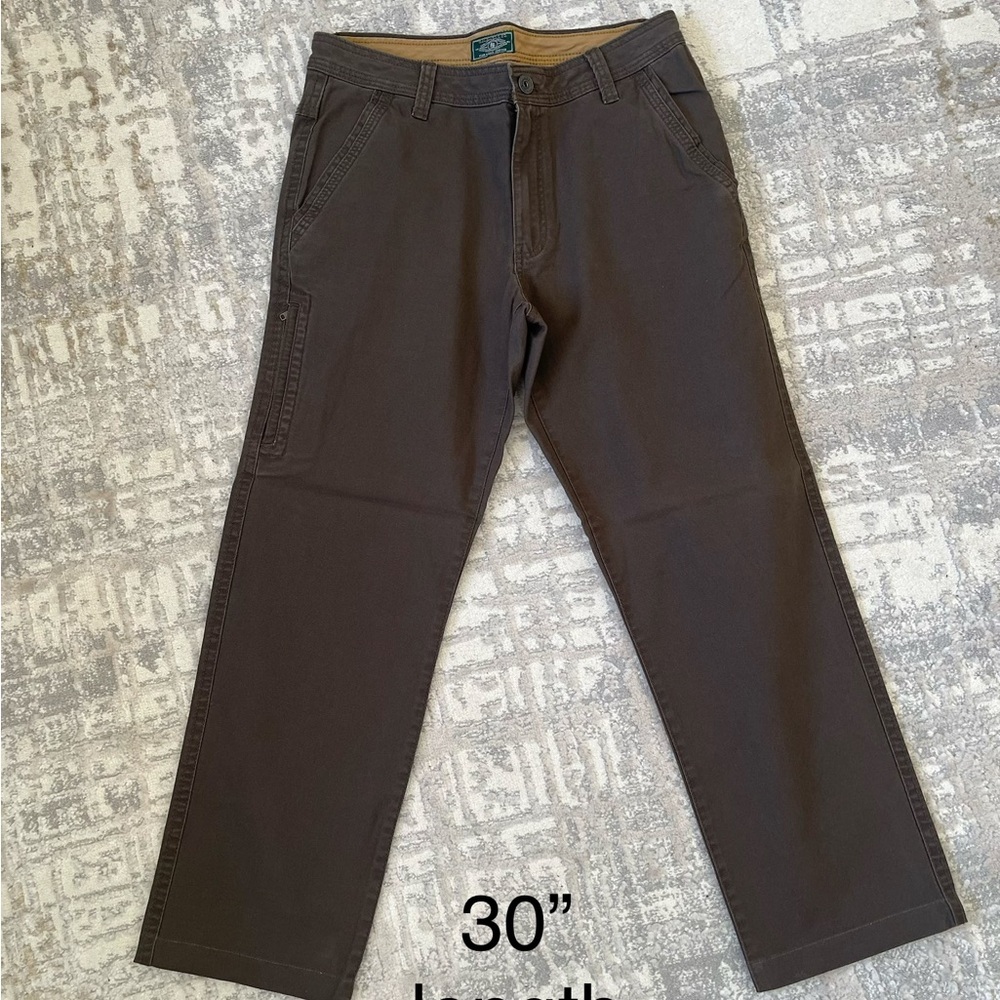 G.H. Bass & Co. brown work pants hemmed 32 x 30 NEVER WORN Mens